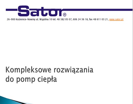 Prezentacja z warsztatów w Chęcinach: "Kompleksowe rozwiązania dla pomp ciepła"