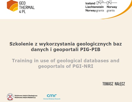 Prezentacja z warsztatów w Chęcinach: "Szkolenie z wykorzystania geologicznych baz danych i geoportaliPIG-PIB"