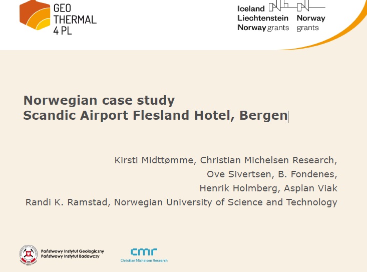 Prezentacja z konferencji zamykającej projekt: "Norwegian case study Scandic Airport Flesland Hotel, Bergen"