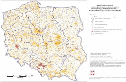 Zał. 1a Mapa dokumentacyjna  - dane wyjściowe do opracowania mapy roczne_obszary bilansowe