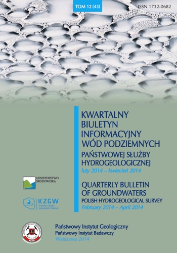 Kwartalny Biuletyn Informacyjny Wód Podziemnych TOM 12(43) luty - kwiecień 2014
