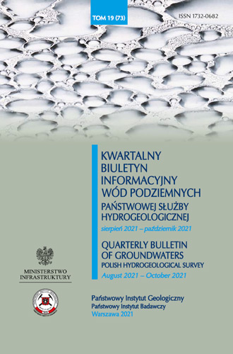 Kwartalny Biuletyn Informacyjny Wód Podziemnych TOM 19(73) sierpień 2021 - październik 2021