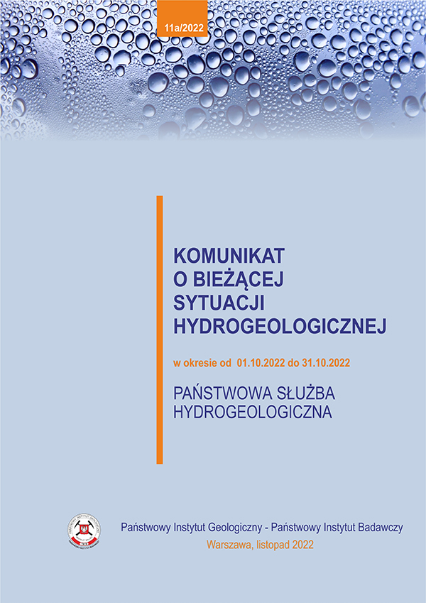 Komunikat o bieżącej sytuacji hydrogeologicznej w okresie od 01.10.2022 r. do 31.10.2022 r.