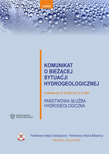 Komunikat o bieżącej sytuacji hydrogeologicznej w okresie od 01.12.2021 r. do 31.12.2021 r.