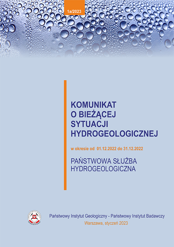 Komunikat o bieżącej sytuacji hydrogeologicznej w okresie od 01.12.2022 r. do 31.12.2022 r.