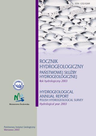 Rocznik hydrogeologiczny Państwowej Służby Hydrogeologicznej 2003