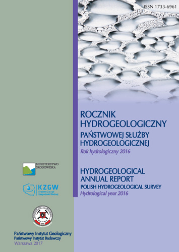 Rocznik hydrogeologiczny Państwowej Służby Hydrogeologicznej 2016
