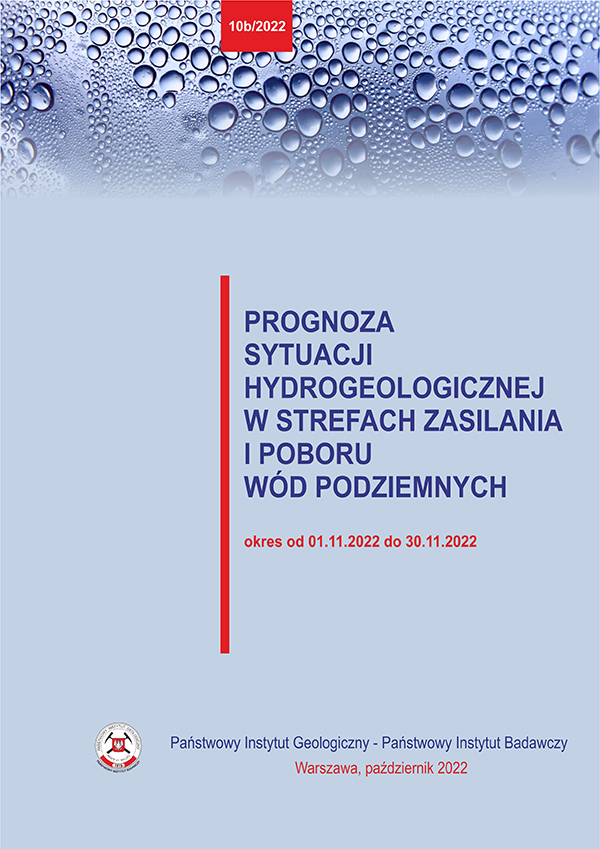 Prognoza sytuacji hydrogeologicznej w strefach zasilania i poboru wód podziemnych 1.11.2022 - 30.11.2022