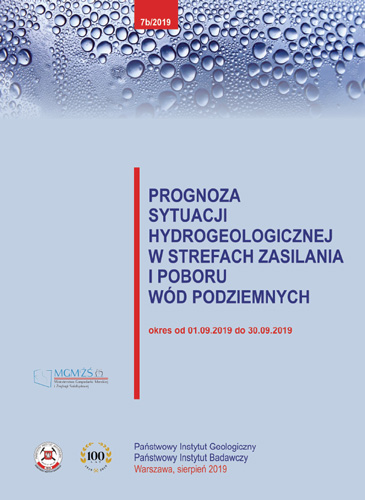 Prognoza sytuacji hydrogeologicznej w strefach zasilania i poboru wód podziemnych 01.09.2019 - 30.09.2019