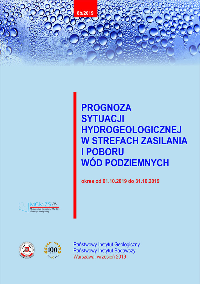 Prognoza sytuacji hydrogeologicznej w strefach zasilania i poboru wód podziemnych 01.10.2019 - 31.10.2019
