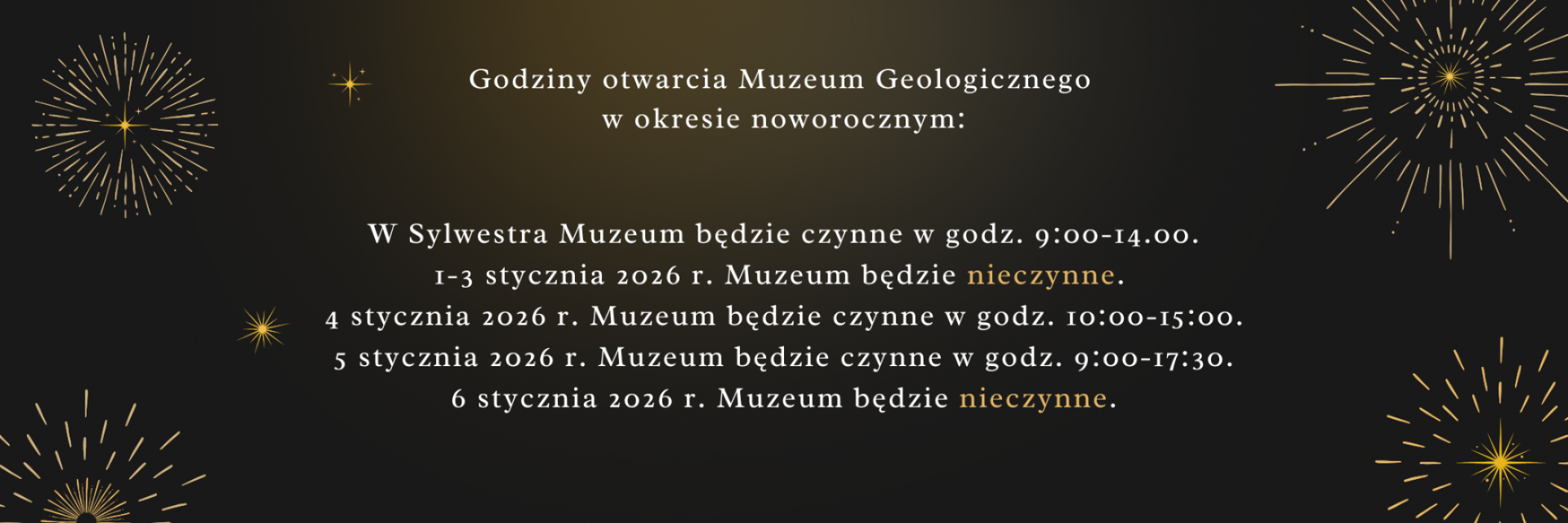 Godziny otwarcia Muzeum Geologicznego