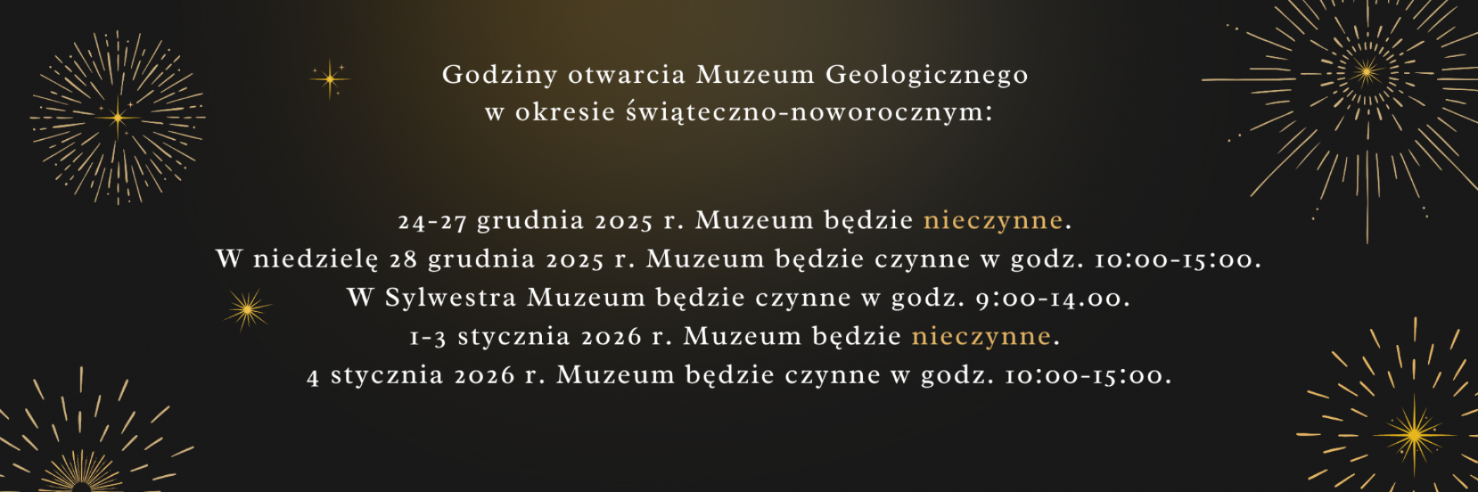 Godziny otwarcia Muzeum Geologicznego