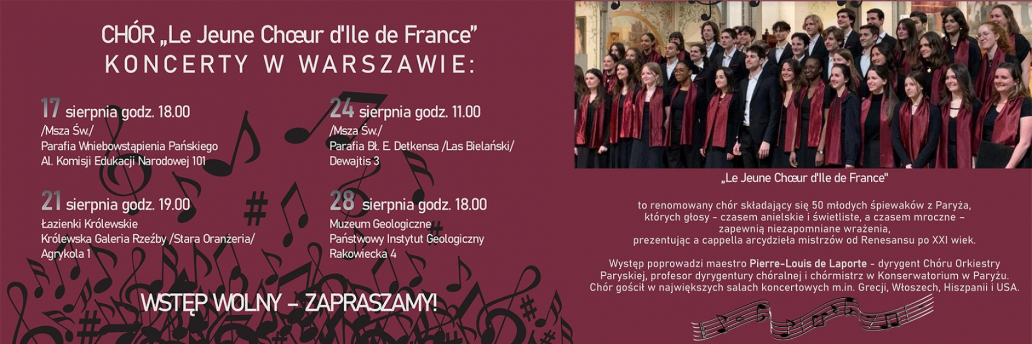 Koncert chóru Le Jeune Chœur d'Île-de-France