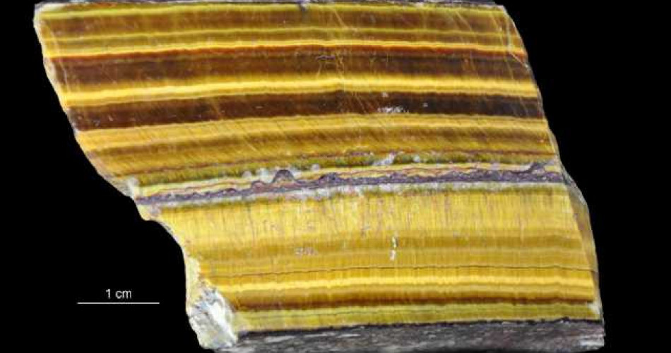 „Tygrysie oko”, kwarc z wrostkami krokidolitu